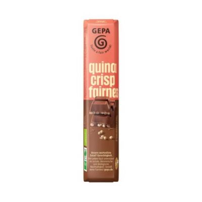 Organic Chocolate and Puffed Quinoa Bar 45g Gepa