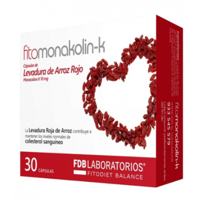 Fitomonakolin-K Levadura Arroz Rojo 30caps FDB Laboratorios
