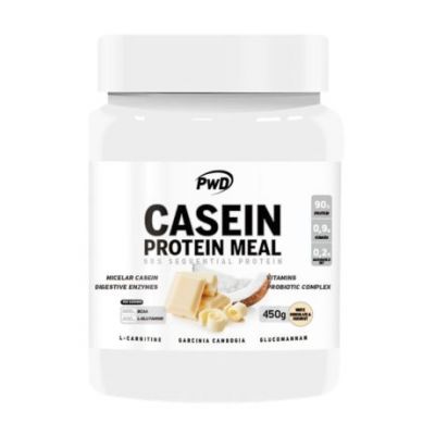 Kasein-Proteinmahlzeit, weiße Schokolade, Kokosnuss, 450 g, PWD