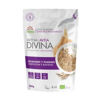 Avena Divina Cacahuete y Platano SinGluten Bio Vegan 360g Iswari