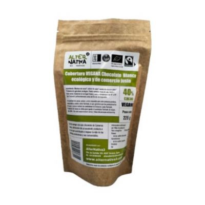 Cobertura Choco Blanca Vegana 40% Eco 225g Alternativa3