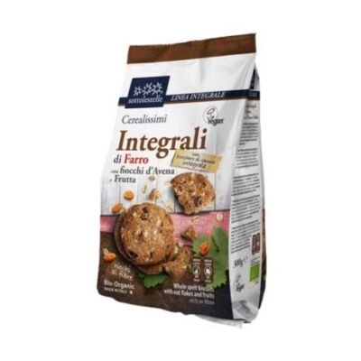 Galletas Espelta Integral Avena Fruta Bio 300g Sottolestelle