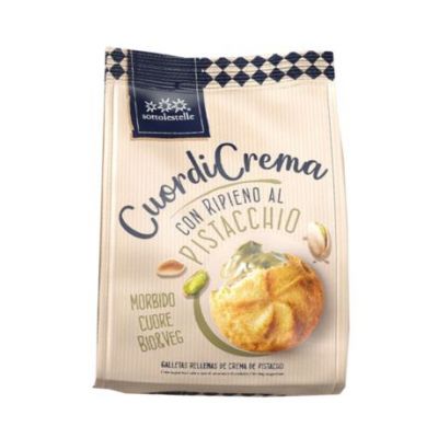 Organic Pistachio Cream Filled Cookies 200g Sottolestelle