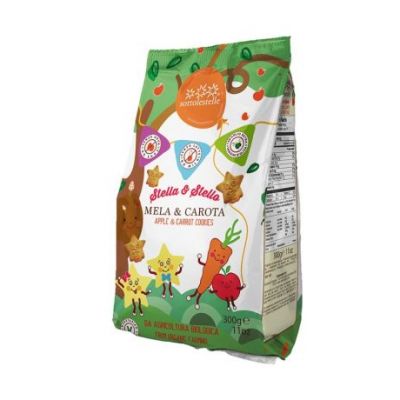 Organic Apple Carrot Star Cookies 300g Sottolestelle