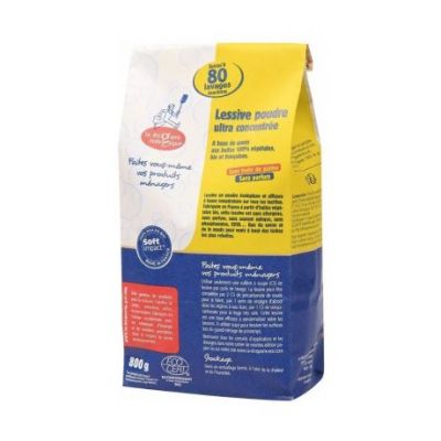 Lessive en Poudre Ultra Concentrée Sachet Kraft 800g Ecodis