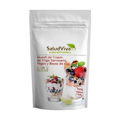 Muesli Buckwheat Flakes Figs Berries Goji Vegan 350g Salud Viva