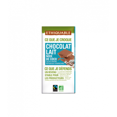 Chocolate Leche Coco Bio 100g Ethiquable