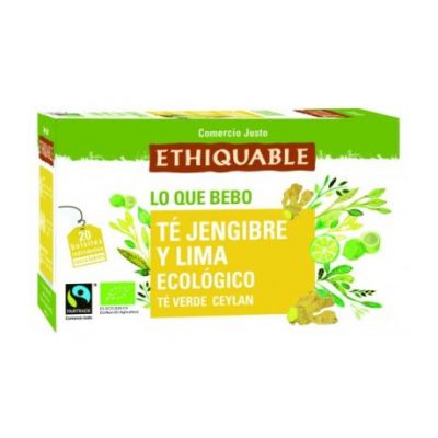 Green Tea with Ginger and Lime Eco 20inf Ethiquable