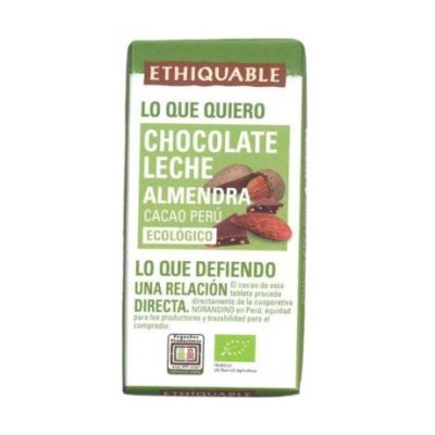 Chocolatina Choco Leche Almendra Eco 30g Ethiquable