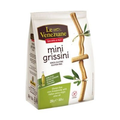 Mini Grissini Olive Oil Gluten Free 250g Le Veneziane
