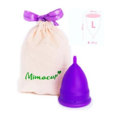 Copa Menstrual Violeta Opaca Talla L 46x65mm 1ud Mimacup