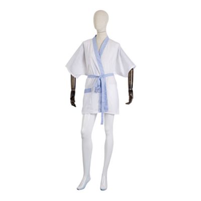 KIMONO TERGAL CORTO BICOLOR BLANCO/AZUL