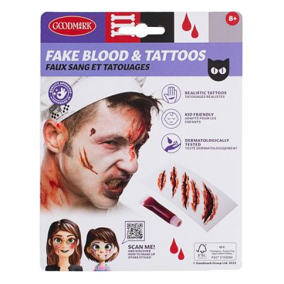 KIT DE TATOUAGE POUR FAUSSES BLESSURES DE SANG