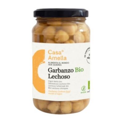 Garbanzo Lechoso Cocido SinGluten Bio Vegan 370g Casa Amella