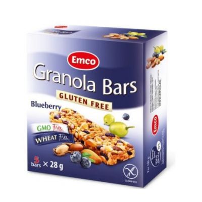 Gluten-Free Cereal Bar with Blueberries 5x28g Emco