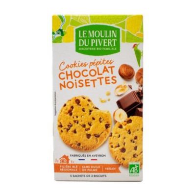 Cookies con Pepitas de Chocolate y Avellanas Bio 175g Le Moulin De Pivert