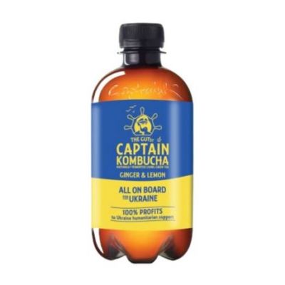 Te Kombucha Jengibre Limon Vegan Bio 400ml Captain Kombucha