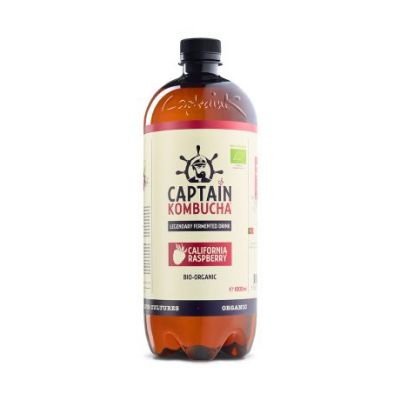 Te Kombucha Frambuesa SinGluten Bio Vegan 1L Captain Kombucha