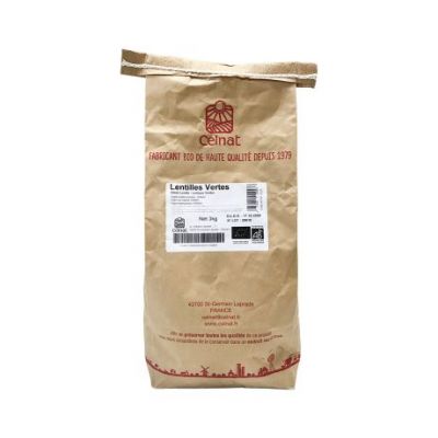 Organic Green Lentils 3kg Celnat