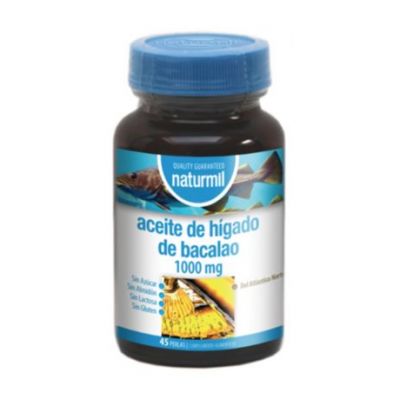 Cod Liver Oil 1000mg Gluten Free 45 Naturmil pearls