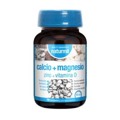 Calcium Magnesium Zinc Vitamin-D Gluten-Free 90caps Naturmil