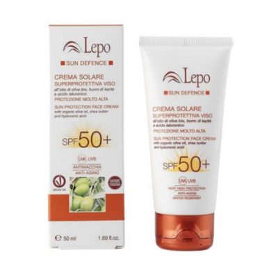 Facial Sun Cream Total Protection SPF50 Plus Vegan 50ml Lepo