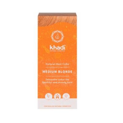 Tintura Biondo Medio Naturale 100 Vegetale Vegano 100g Khadi