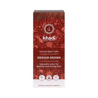 Tinte Castaño Medio 100 Vegetal Bio Vegan 100g Khadi