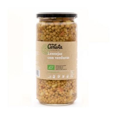 Organic Gluten-Free Lentils with Vegetables 720g Carlota Organic