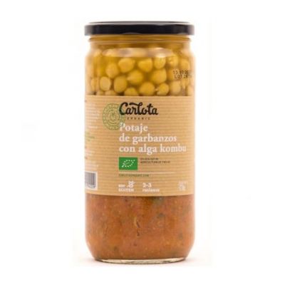 Chickpea Stew with Kombu Seaweed Gluten-Free Bio 720g Carlota Organic