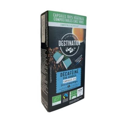 Coffee Mocha Pur Arabica decaffeinated Bio 10caps Destination