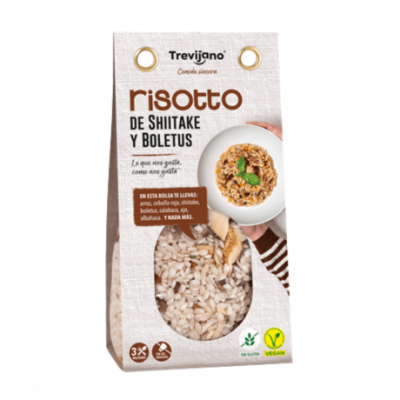 Risotto de Shiitake y Boletus SinGluten Vegan 280g Trevijano