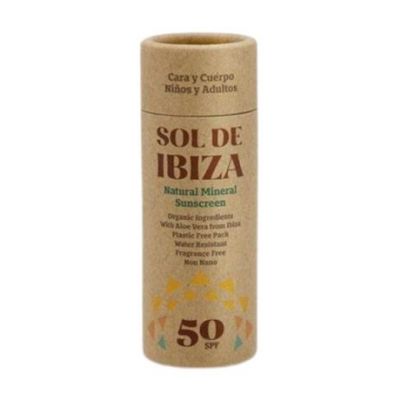Protector Solar Natural Solido SPF50 Vegan 45g Sol de Ibiza