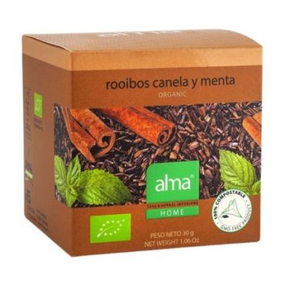 Rooibos Tea Infusion Cinnamon and Mint Eco 15 Piramides Alma