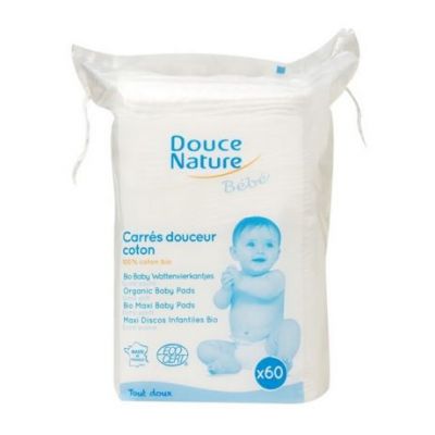 Organic Baby Cotton Pads 60 units Douce Nature