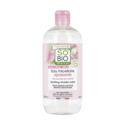 Agua Micelar Calmante Aloe Vera y Rosas Bio 500ml So Bio Etic