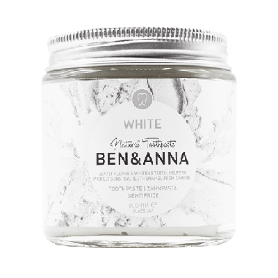 Dentifrico Blanco Tarro de Cristal Vegan 100ml Ben Anna