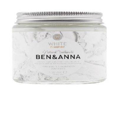 Dentifrico Blanco con Fluor Tarro de Cristal Eco Vegan 100ml Ben Anna