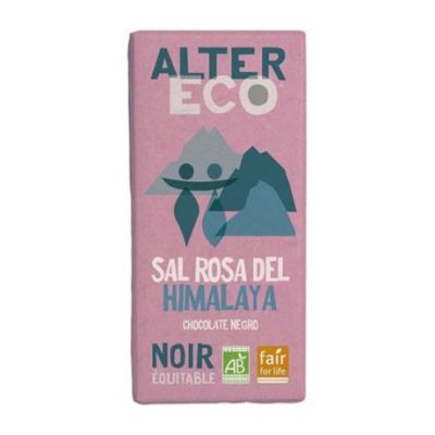 Chocolate Negro con Sal Rosa del Himalaya Bio 100g Altereco