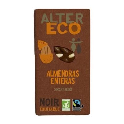 Chocolate Negro con Almendras Enteras Bio 200g Altereco
