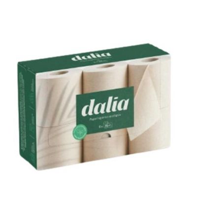 Carta igienica ecologica doppio strato non sbiancata 6 rotoli Dalia