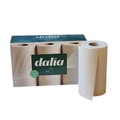 Carta da cucina ecologica non sbiancata 3 rotoli Dalia