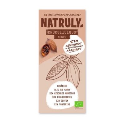 Chocolicious Organic Black Choco Tablet 85g Natruly