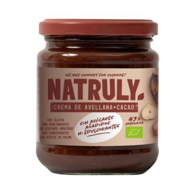 Organic Cocoa and Hazelnut Cream 200g Natruly