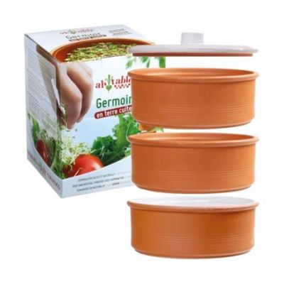 Germinateur Terre Cuite 3 Plantes 1 unité 16x21cm Ah Table
