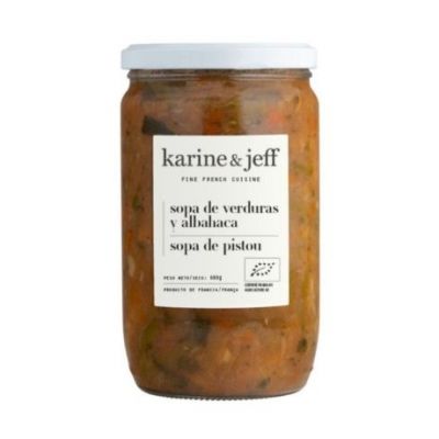 Organic Vegetable and Basil Soup 680g Karine Jeff