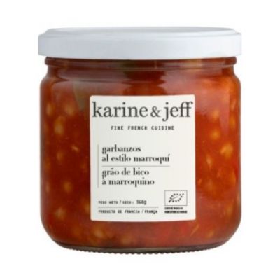 Organic Moroccan style chickpeas 360g Karine Jeff