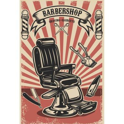 FAUTEUIL DE BARBIER COIFFURE (120X160)