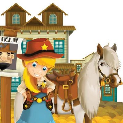 COIFFURE ENFANT COWGIRL (80X105)