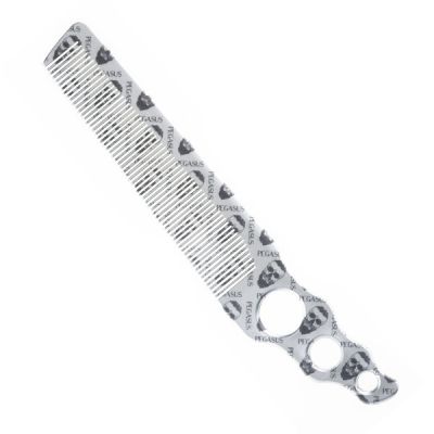 Peigne en argent avec crâne de pégase S518A